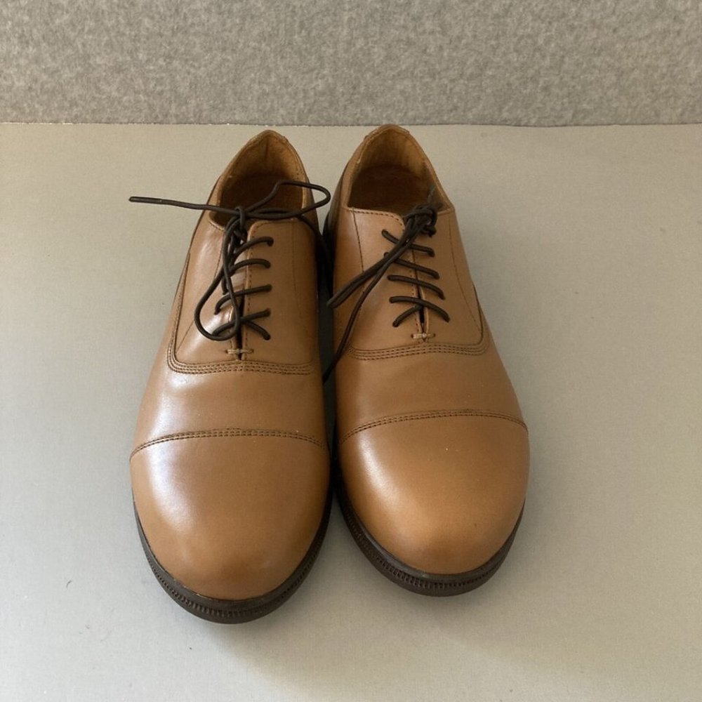 Carets Oxford Dress Shoes Mens 7 FER Cap Toe Honey Full Grain Leather